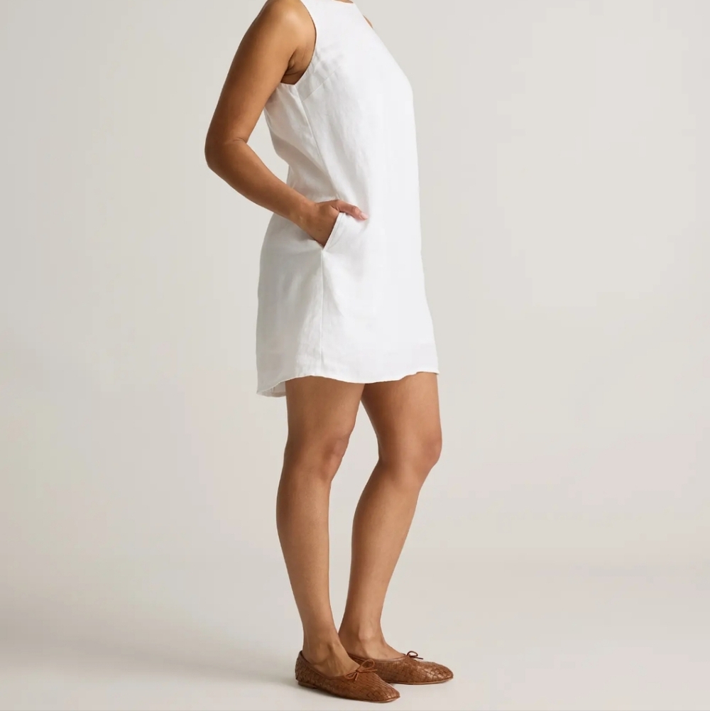 100% European Linen Tank Mini Dress NWT